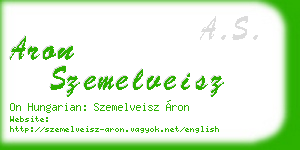 aron szemelveisz business card